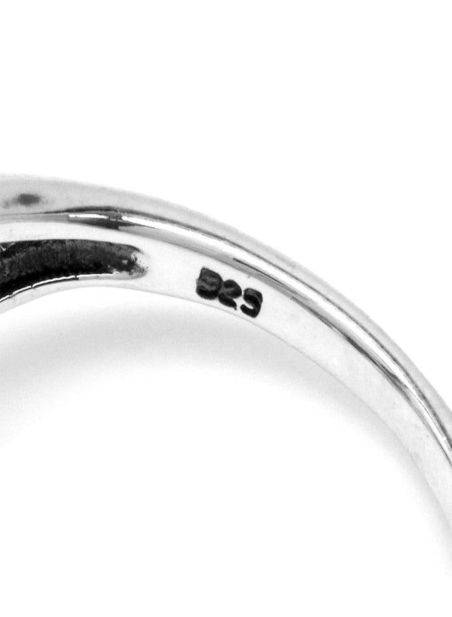 Silvershake Genuine Tanzanite 925 Sterling Silver Victorian Style Flower Ring Size 7.5 - Image 5