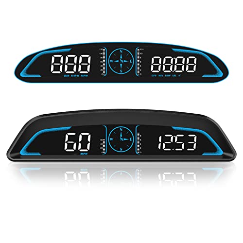 SinoTrack Digital GPS Speedometer Universal Heads Up Display for Car 5.5 inch Large LCD Display HUD with MPH Speed Fatigued Driving Alert Overspeed Alarm Trip Meter for All Vehicle - Image 1