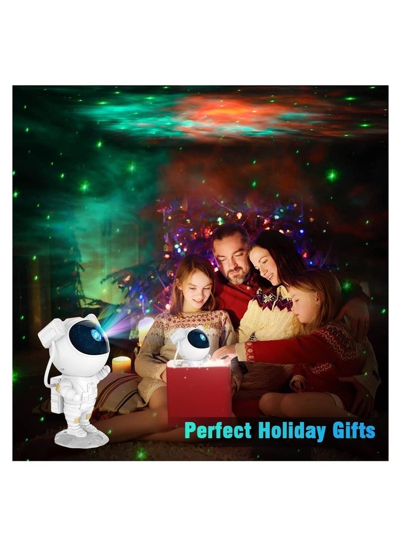 Kids Star Projector Night Light Astronaut LED Projection Lamp for Bedroom, Starry Night Light Projector with Timer, Remote Control and 360°Adjustable Head Angle,Right Galaxy Projector - Image 5