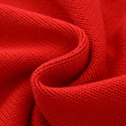 BINIDUCKLING Big Boys Girls Cardigan Sweater 9-10 Years Red - Image 3