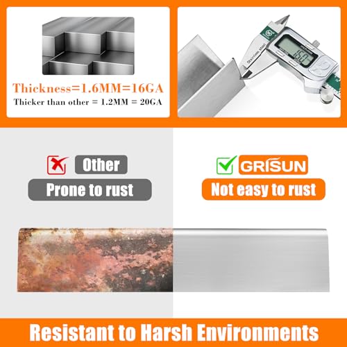 GRISUN 17.5 inch 7620 Flavorizer Bars for Weber Genesis 300 Series with Front Control Knobs Gas Grill, Heat Plates Deflectors for Genesis E310 E320 E330 S310 S320 S330, Heavy Duty, 304 Stainless Steel, 7620 - Image 5