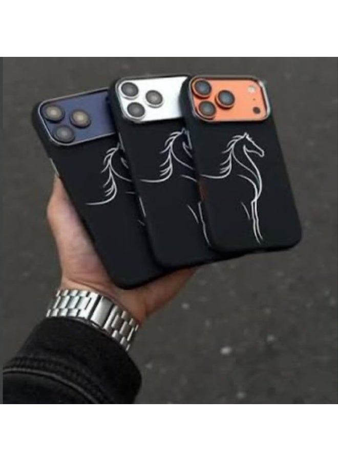 غطاء كاميرا مغناطيسي منزلق بتصميم حصان لهاتف iPhone 17 Pro Max - غطاء خلفي واقٍ مقاوم للصدمات - Image 2