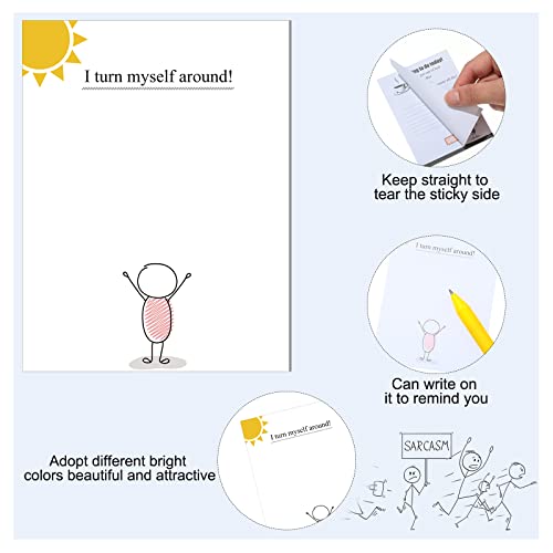 Pajean Funny Notepads with Sayings Sticky Funny Office Supplies to Do List Sarcastic Work Assorted Notepad for Workers, 12 Designs, 3 x 3.93 Inch(Minimalist Style) - Image 3