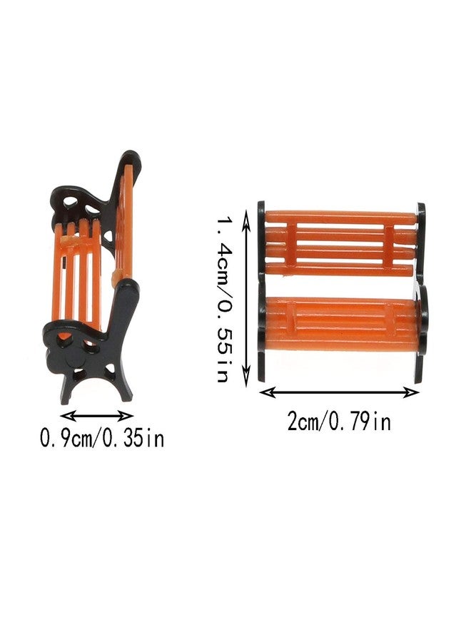 Maxmoral 10PCS Model Train Platform Park Street Seat Bench Chairs Park Bench Model for Model Train Landscape Railway - Image 2