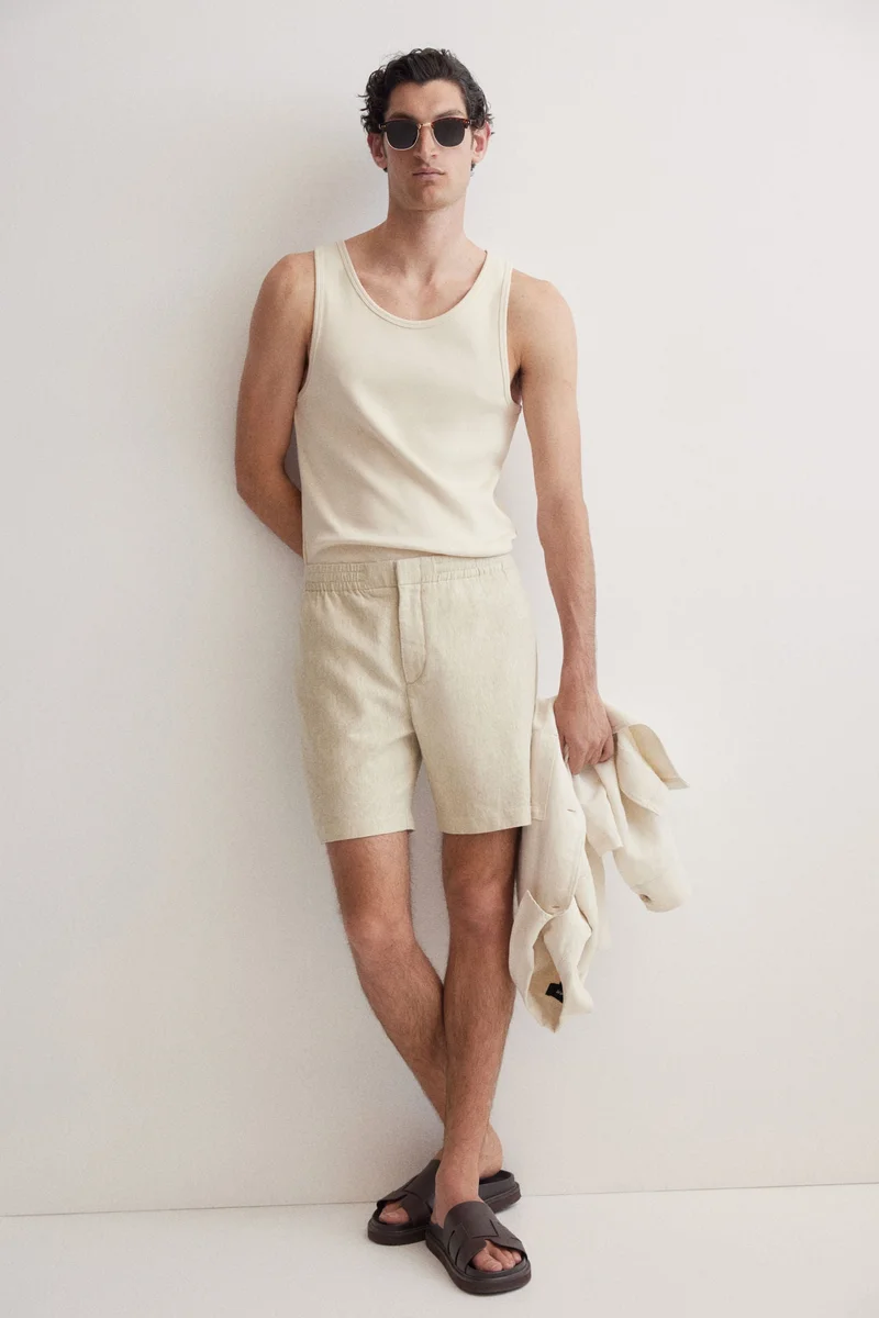 H&M Regular Fit Linen-blend shorts
