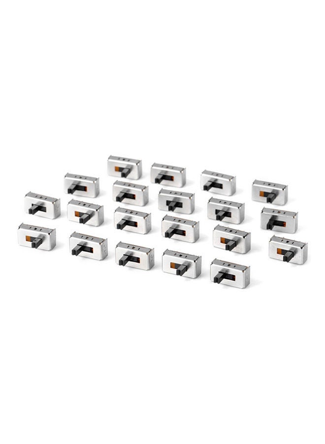 NIBEMINENT 20-Piece High Performance Mini Slide Switches For DIY Project Silver - Image 1