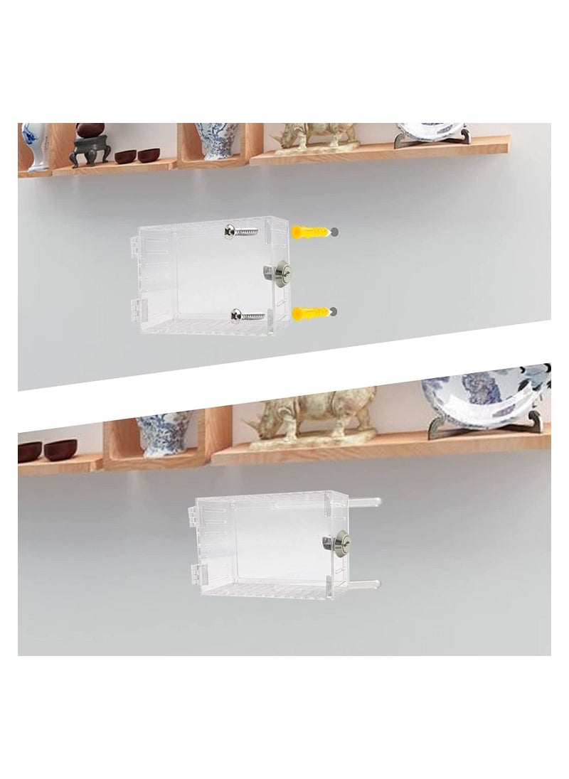 KASTWAVE - Universal Thermostat Lock Box with Key, Clear Thermostat Guard for Wall, Thermostat Cover with Lock Fits Thermostats 6.5"H x 4.72"W x 1.65"D or Smaller (1 Set) - Image 1