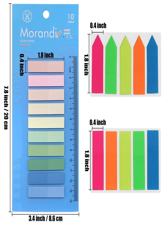 VFINE 1400 Pieces Sticky Index Tabs, Page Markers Sticky Notes Writable File Tabs Flags for Pages, Book Markers, Reading Notes, Classify Files - Image 2