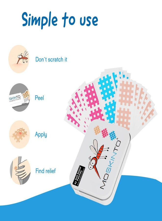 Moskinto The Original Mosquito Itch Relief Patches for Kids & Adults, Bug Bite Patches Soothe Swelling & Itching, Anti Itch Bug Bite Relief, Suction Tool Alternative, Family Pack, 42 Count - Image 2