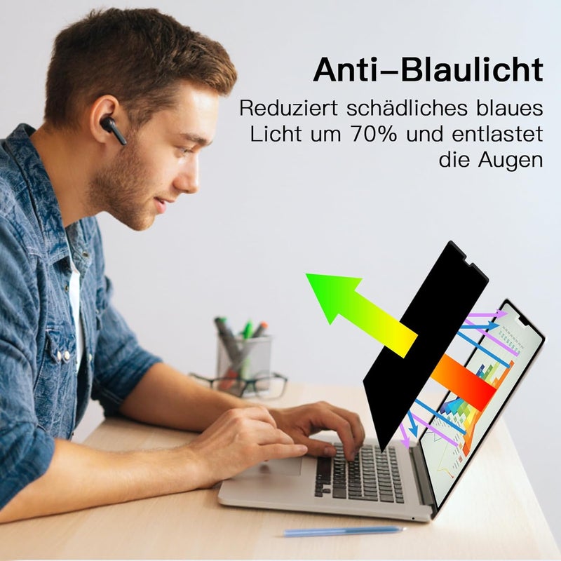 pys N/S/C nationwide deliver Privacy Screen Protector for MacBook Pro 14 Inch M1 M2 M3 Pro Max Magnetic Privacy Screen Filter Anti-Fingerprint Anti-Blue Light Removable Easy Installation Hardness boosted processed substance - Image 5