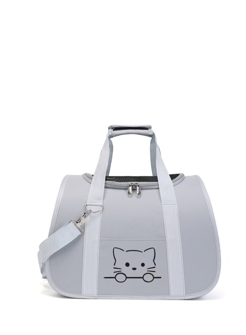 LumiArk Grey Cat Bag Outdoor Portable Cat Carrying Tote Large Capacity Stress-Proof Pet Backpacks - Image 1