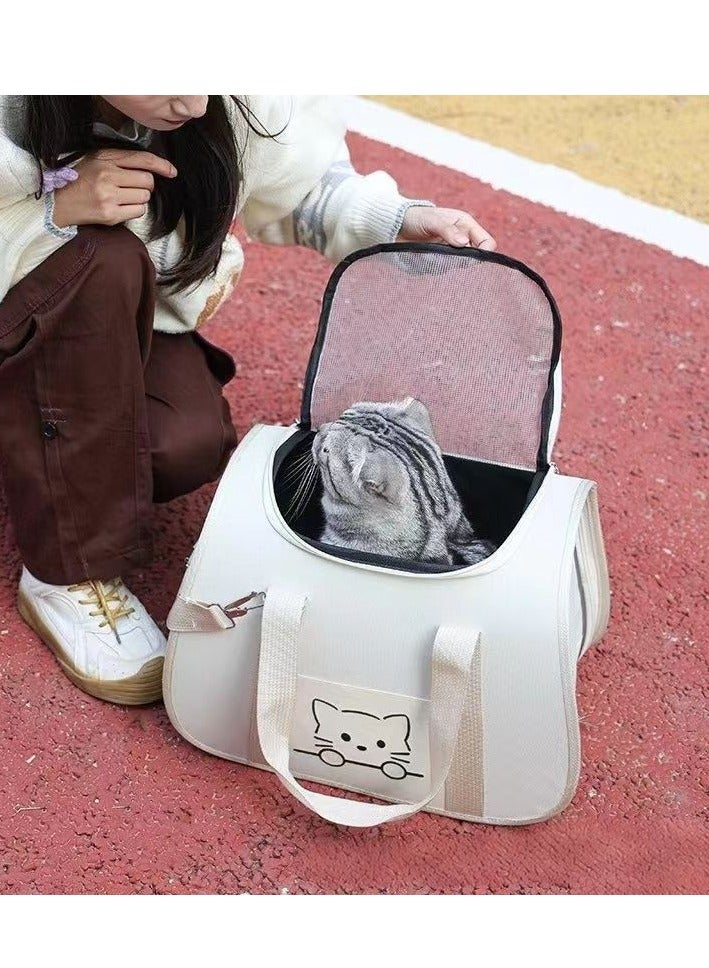 LumiArk Grey Cat Bag Outdoor Portable Cat Carrying Tote Large Capacity Stress-Proof Pet Backpacks - Image 3