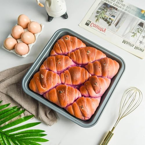 CAKE DECOR 20cm (8 Inch) Non-Stick Square Cake Tin – Carbon Steel Baking Pan for Cakes, Brownies & Desserts – Even Heat Distribution, Easy Release, Oven Safe - Image 4