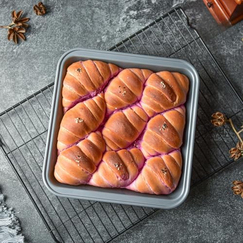 CAKE DECOR 20cm (8 Inch) Non-Stick Square Cake Tin – Carbon Steel Baking Pan for Cakes, Brownies & Desserts – Even Heat Distribution, Easy Release, Oven Safe - Image 3