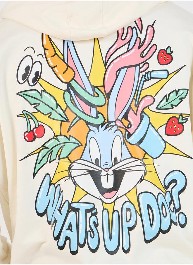Styli - Looney Tunes Character Print Oversized Hoodie - Image 1