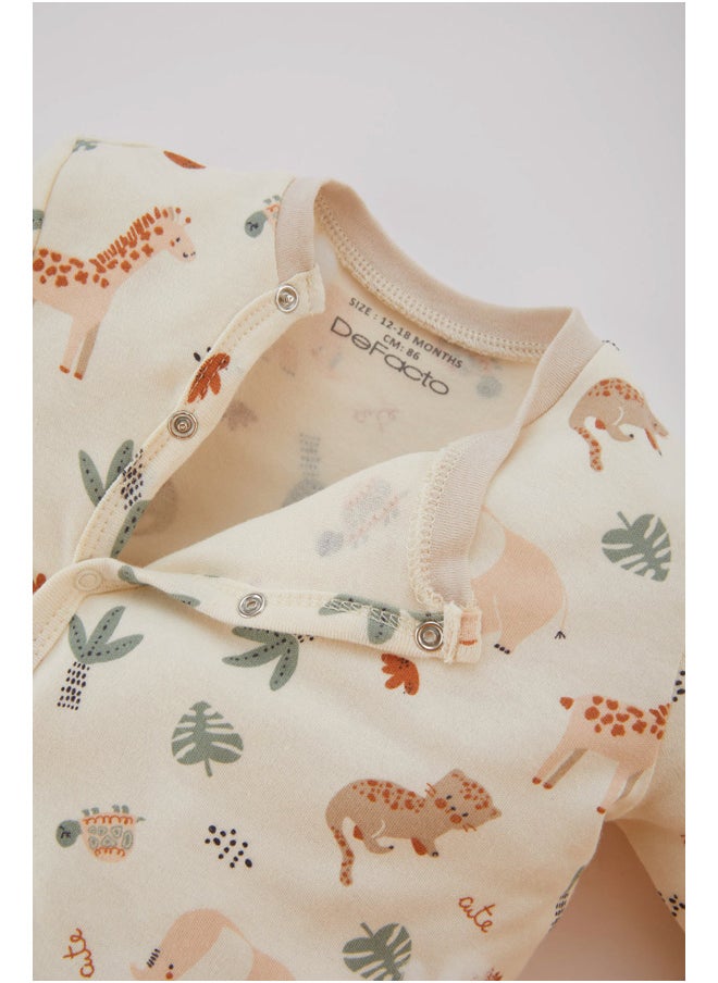 DeFacto - Babyboy New Born Regular Fit Baby Neck Long Sleeve Knitted Overalls - Image 1