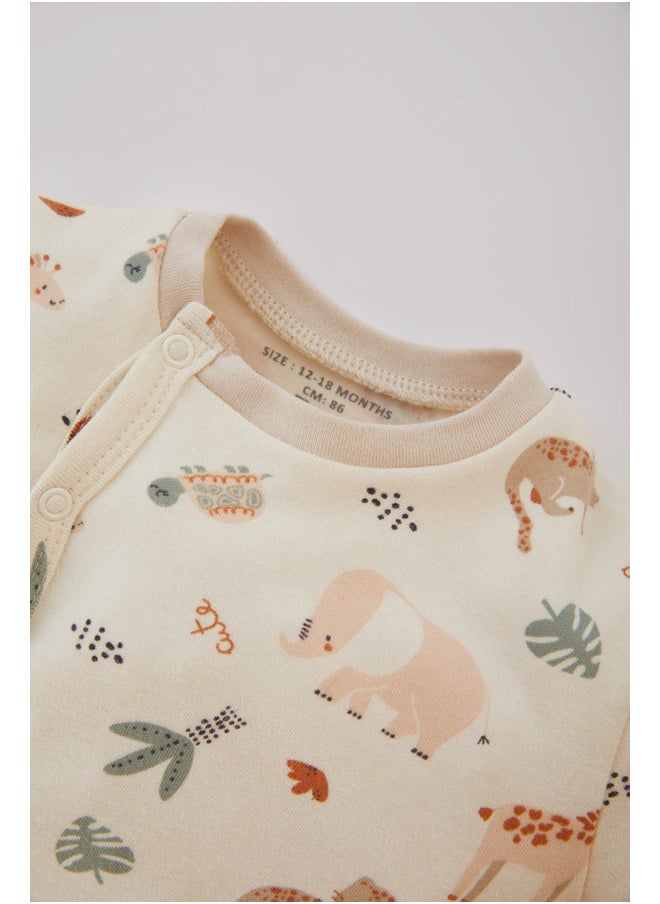 DeFacto - Babyboy New Born Regular Fit Baby Neck Long Sleeve Knitted Overalls - Image 1