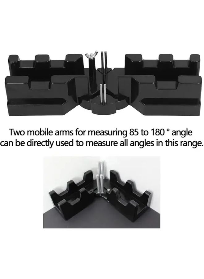 Black 2 In 1 Mitre Measuring Tool With 85 180 Degree Angle Clamp Protractor - Image 5