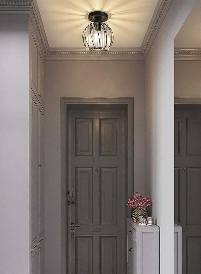 RAWAID Chandelier Crystals Ceiling Lighting Fixtures, Small LED Flush Mount Ceiling Light for Kitchen Hallway Dining Rooms Living Rooms Bar - Image 5