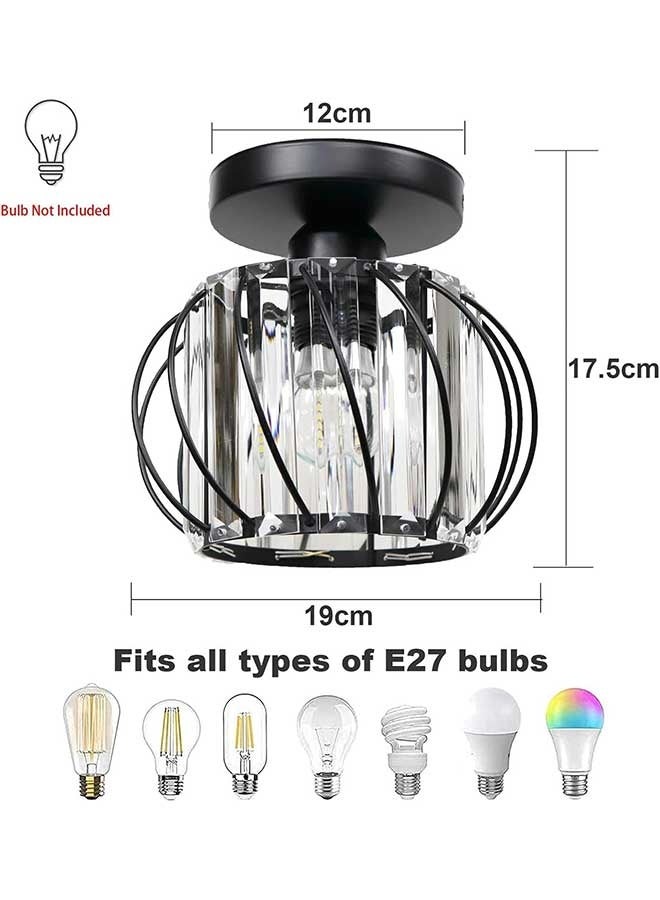 RAWAID Chandelier Crystals Ceiling Lighting Fixtures, Small LED Flush Mount Ceiling Light for Kitchen Hallway Dining Rooms Living Rooms Bar - Image 2