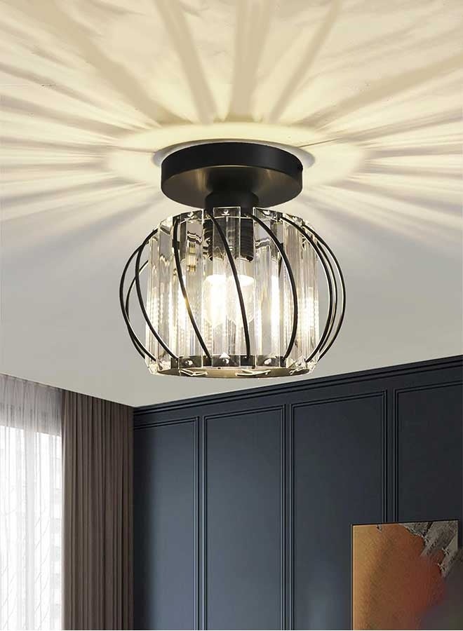 RAWAID Chandelier Crystals Ceiling Lighting Fixtures, Small LED Flush Mount Ceiling Light for Kitchen Hallway Dining Rooms Living Rooms Bar - Image 1