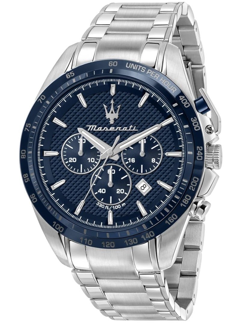 Maserati - Maserati R8873612043 TRAGUARDO 45 mm Chronograph Men's Watch, Silver, Chronograph - Image 1