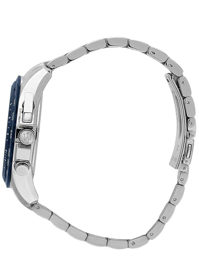 Maserati - Maserati R8873612043 TRAGUARDO 45 mm Chronograph Men's Watch, Silver, Chronograph - Image 1