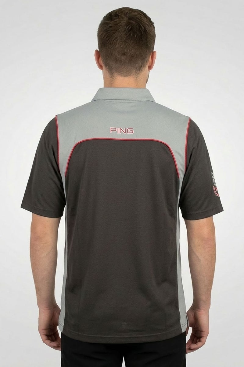 Ping Men Sportswear Fit Short Sleeves Training Polo Shirt, Charcoal - Image 4