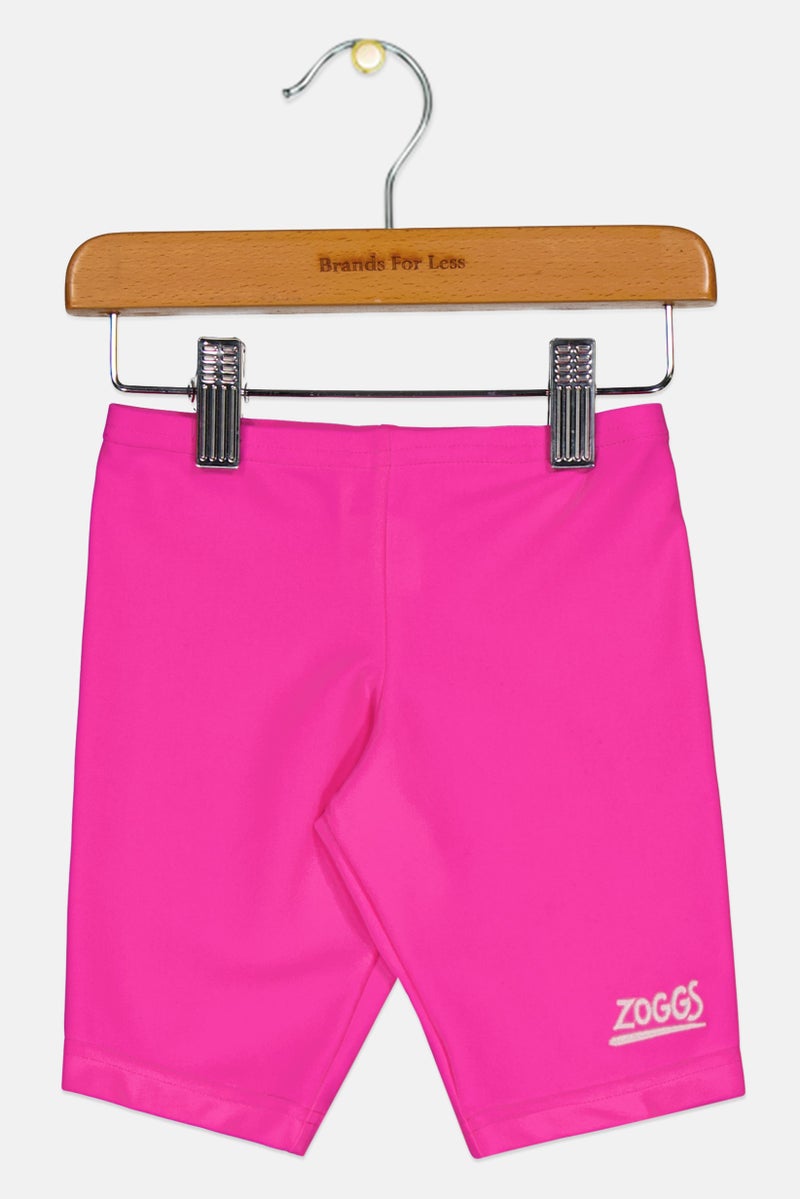ZOGGS شورت سباحة مزين بشعار هاملتون للفتيات الصغيرات، وردي - Image 1
