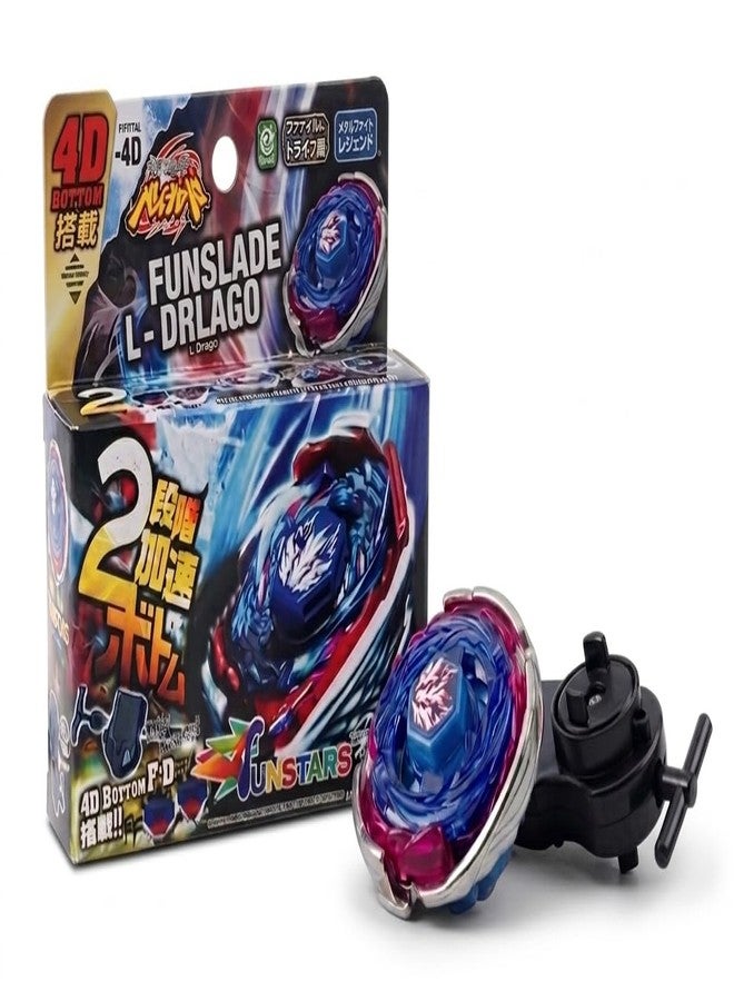 Funstars Big Bang F:D Metal Fury Spinning Top with String Launcher, Aluminium Alloy & Plastic, Classic Spin Toy for Kids(Blue) (BB105) - Image 4
