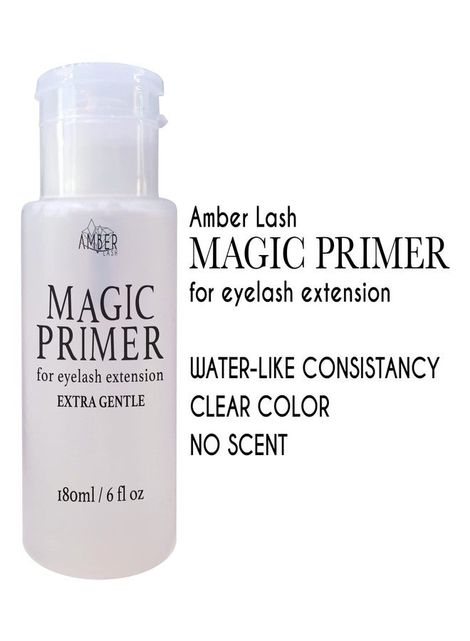 Amber Lash Magic Primer (6.0 fl.oz/180ml) Super Gentle Eyelash Extension Primer to Increases Adhesive Strength and Bonding Retention on Natural Lashes, Remove Makeup Residue, Oil, and dust from lashes - Image 3