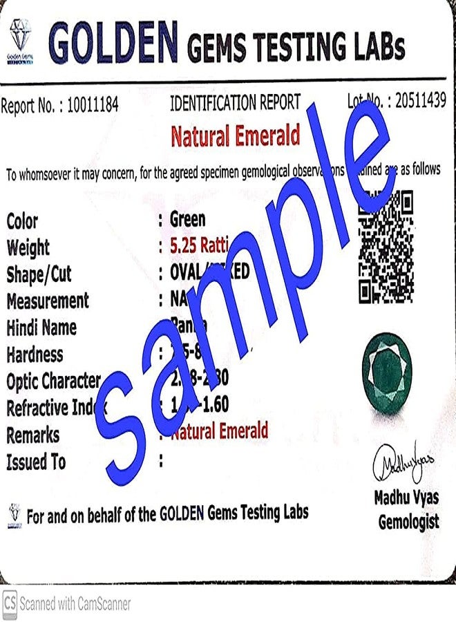 JAGDAMBA GEMS زمرد برازيلي بانا 7.25 راتي/6.52 قيراط أحجار كريمة سيلان طبيعية - Image 4