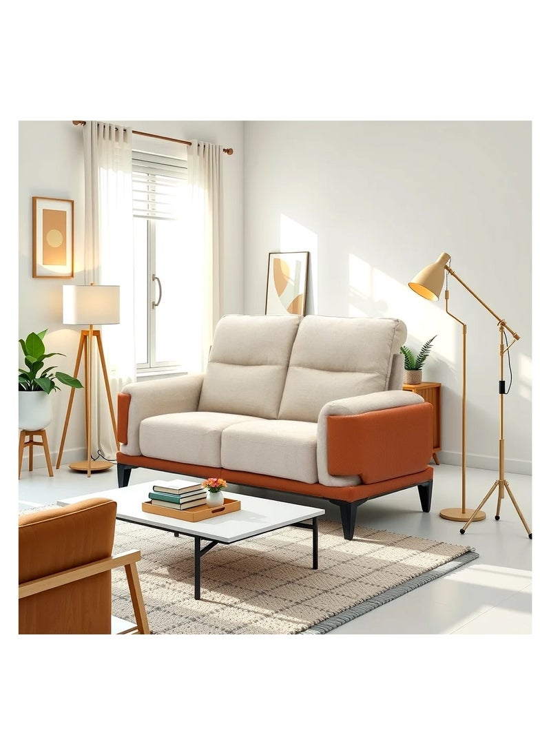ROYALOAK Royaloak Leon Fabric 2 Seater Sofa | Fabric Upholstery | Leatherette | Comfortable Seating Space | Sofa 2 Seater  - Image 2