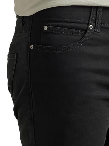 Lee Men's Extreme Motion Slim Straight Jean Black 36W x 32L - Image 3