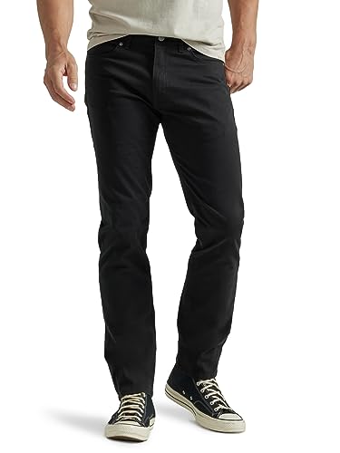 Lee Men's Extreme Motion Slim Straight Jean Black 36W x 32L - Image 5