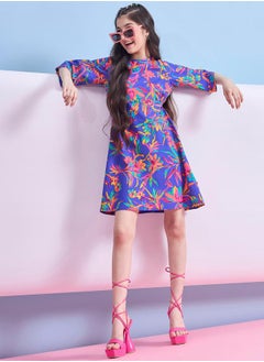 Stylo Bug Floral Printed 3/4 Sleeves Dress by Styli  - Image 2