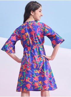 Stylo Bug Floral Printed 3/4 Sleeves Dress by Styli  - Image 4