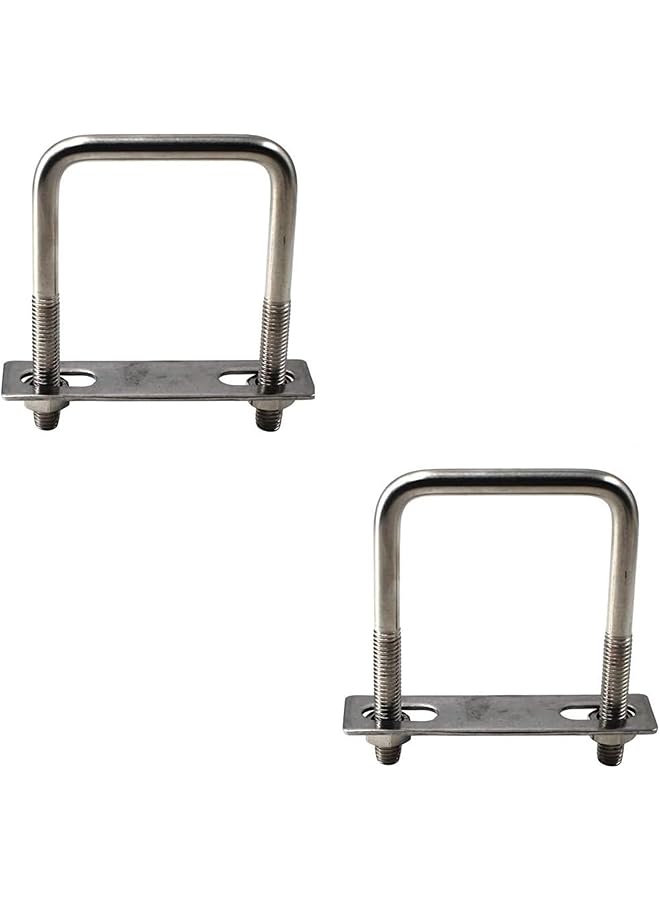 PROMASS promass 2pcs Square U Bolt 304 Stainless Steel Tie Down U Bolt (Size : M8*60 * 90) - Image 1