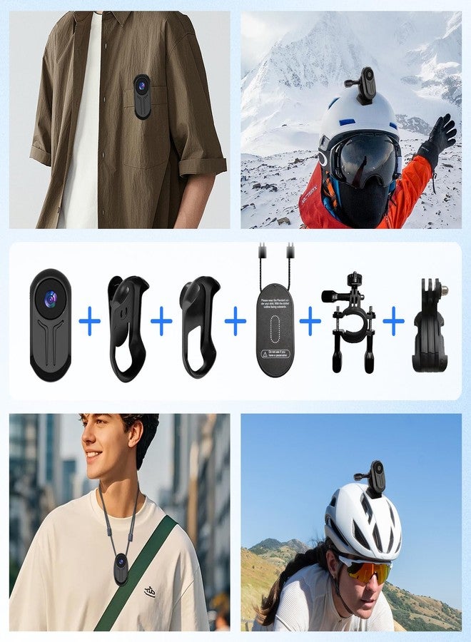 HSKAH Mini Body Camera 1080P, Thumb Size Wearable Action Body Cam with Magnetic Clip - Portable POV Body Worn Camera for Outdoor Security, Travel, Sports (32GB - Image 5