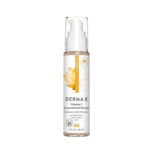 derma-e DERMA E Vitamin C Concentrated Serum with Hyaluronic Acid Vitamin E Aloe All Natural AntioxidantRich Concentrated Facial Serum Firming and Brightening Vitamin C Face Serum 2oz