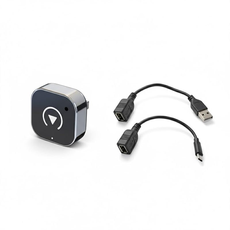 AZIOT Elevate 2-in-1 Wireless Car Adapter, Convert Wired Android Auto & Apple CarPlay to Wireless, Plug & Play Bluetooth Receiver, LagFree, OTA Updates, USB-A & USB-C - Image 1