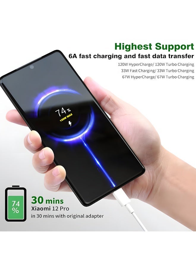USB to Type-C Fast Charging Cable 6A High Speed Charging – Compatible with Xiaomi Redmi POCO Devices - Image 3