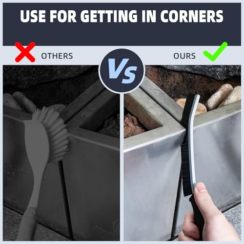 FOOGWEE Hard Bristle Crevice Cleaning Brush - Home Cleaning Tools, Multi-Purpose Crevice Supplies for Kitchen, Bathroom, Toilet, Window, Vehicle, Faucets, Grout, Home (6, Black) - Image 4