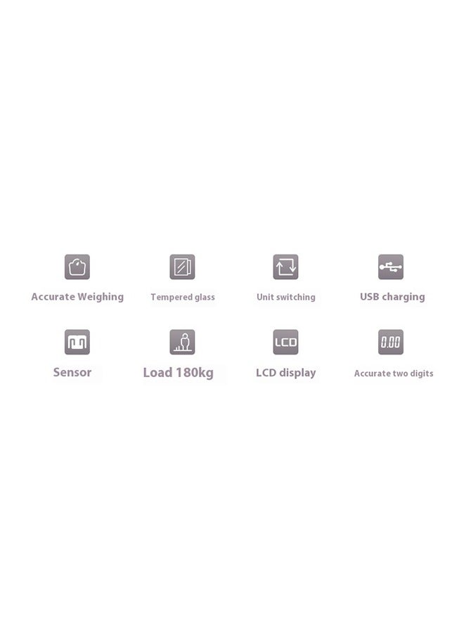 HAVEN Digital LCD Electronic Glass Weighing Scale Black，Scale with High Precision Sensors, LCD Display, 180kg/400lb Capacity, Anti-Slip Design - Ideal for Home, Bathroom, and Fitness Use - Image 3