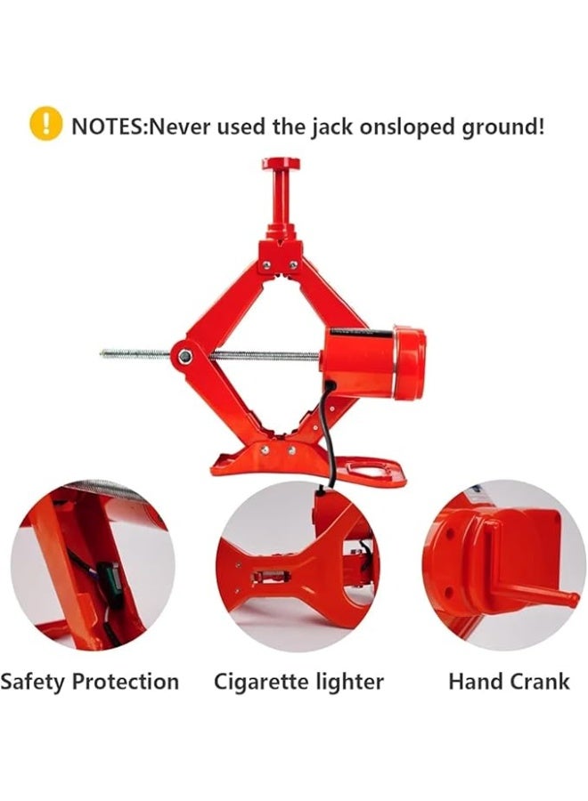 كوريك سيارة كهربائي محمول مع حقيبة تخزين - رافعة أوتوماتيكية لتغيير الإطارات بسهولة - عملي وقوي ومثالي لحالات الطوارئ على الطريق - Image 3