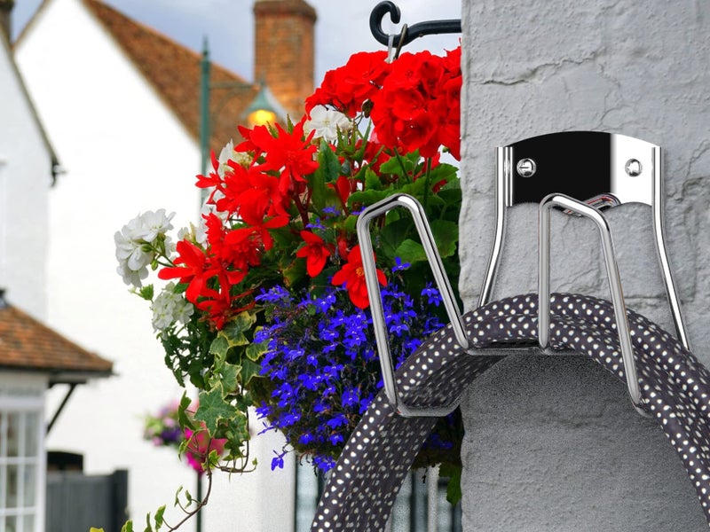 JBscoop Garden Hose Holder, Garden Hose Hanger Wall Mount for Water Hose, Extension Cords, Air Compressor Hose, Heavy Duty & Rust Proof (90 Feet) - Image 2