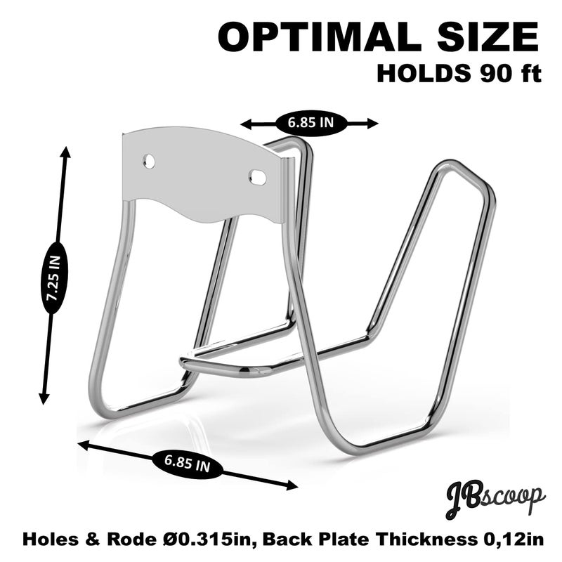 JBscoop Garden Hose Holder, Garden Hose Hanger Wall Mount for Water Hose, Extension Cords, Air Compressor Hose, Heavy Duty & Rust Proof (90 Feet) - Image 4