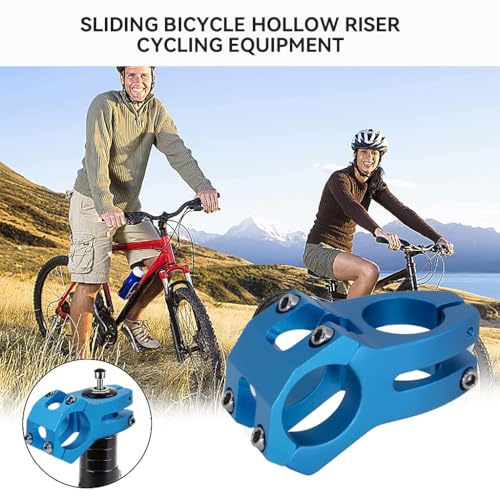 Proberos® Blue Aluminum Alloy Handlebar Stem 31.8mm Clamp Diameter Lightweight Durable Handlebar Stem for MTB Modification, Stylish Design for Mountain Bike Stability and Performance - Image 5