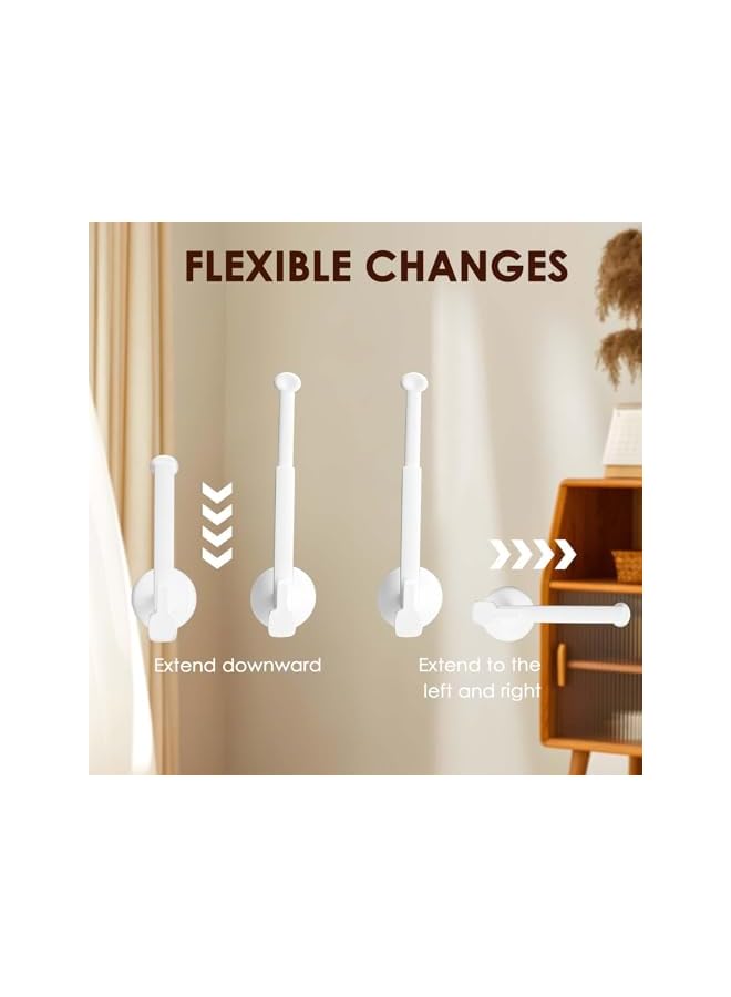 The Bros 2 Pack Curtain Holdbacks Wall Mounted, Self Adhesive L Shaped Curtain Holder, Drapery Hooks Tiebacks for Home Office Decorative, Towels Hair Band Holder Nordic Style - Image 2