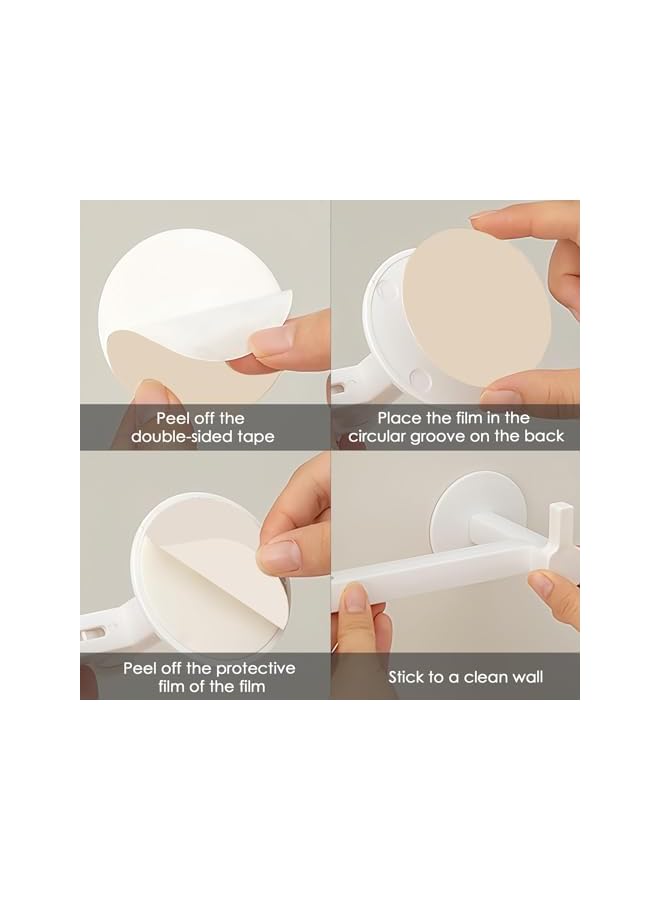 The Bros 2 Pack Curtain Holdbacks Wall Mounted, Self Adhesive L Shaped Curtain Holder, Drapery Hooks Tiebacks for Home Office Decorative, Towels Hair Band Holder Nordic Style - Image 3